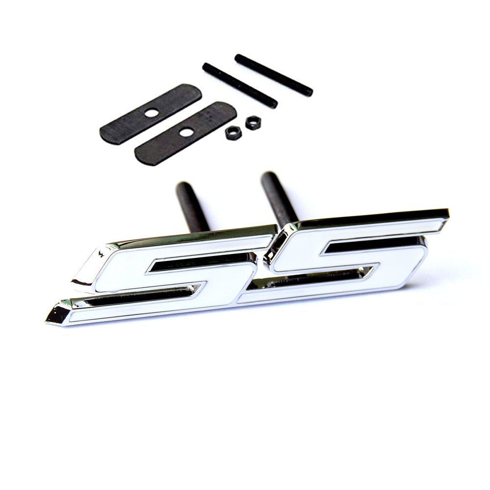 Yoaoo 1X Oem Grille Ss Emblem Badge 3D Compatible With Zl1 1Le Series Front Chrome White