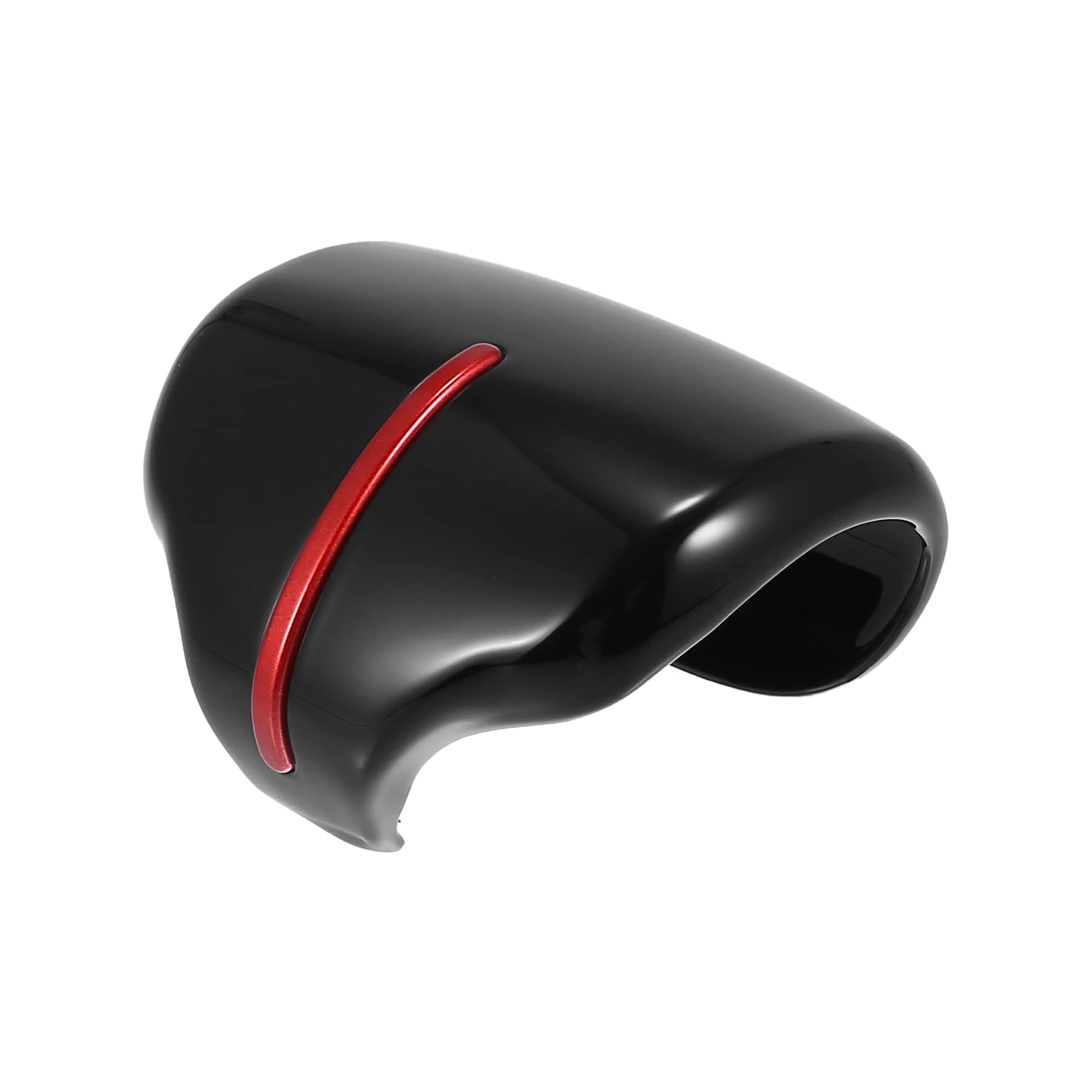 X Autohaux 1Pcs Car Gear Shift Knob Cover Sticker Head Trim Cover For Honda Cr-V 2017-2021 Black Red