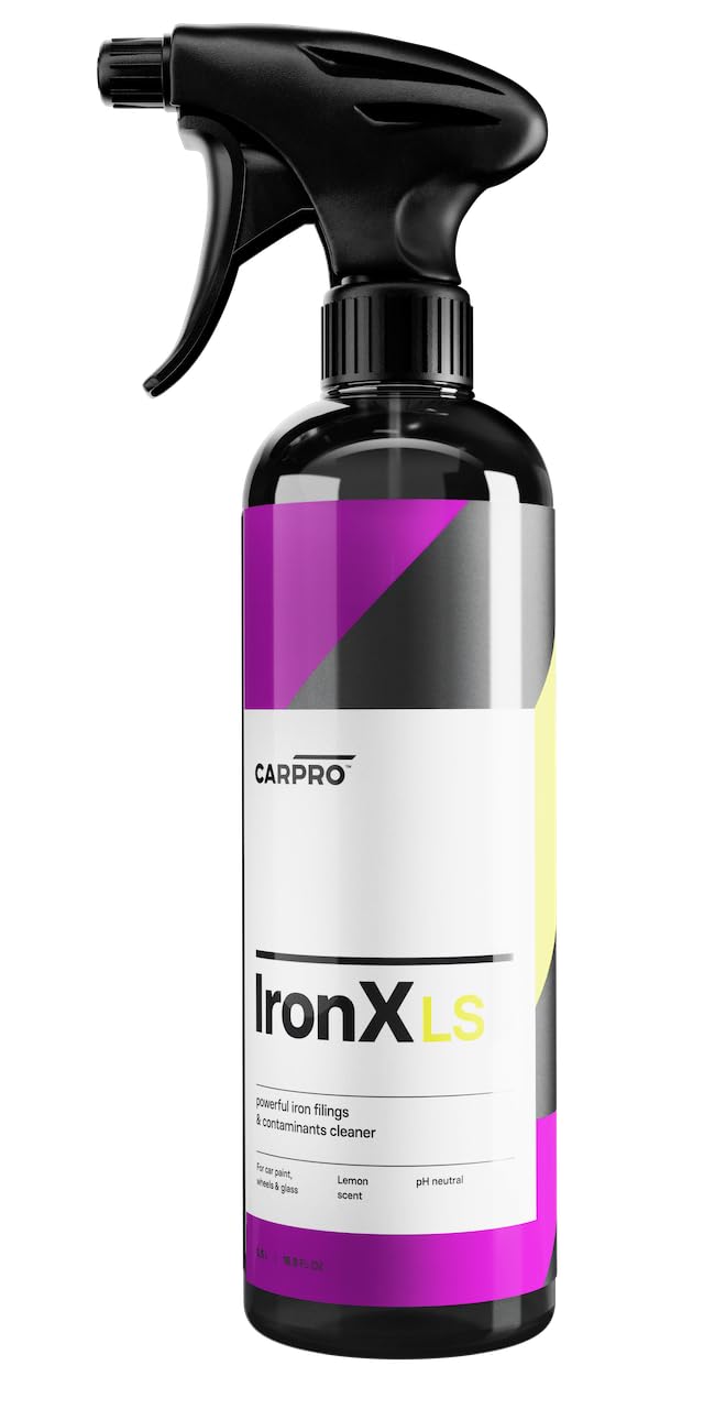 Carpro Ironx Iron Remover: Lemon Scent - Stops Rust Spots And Pre-Mature Failure Of The Clear Coat, Iron Contaminant Removal - 500Ml With Sprayer (17Oz)