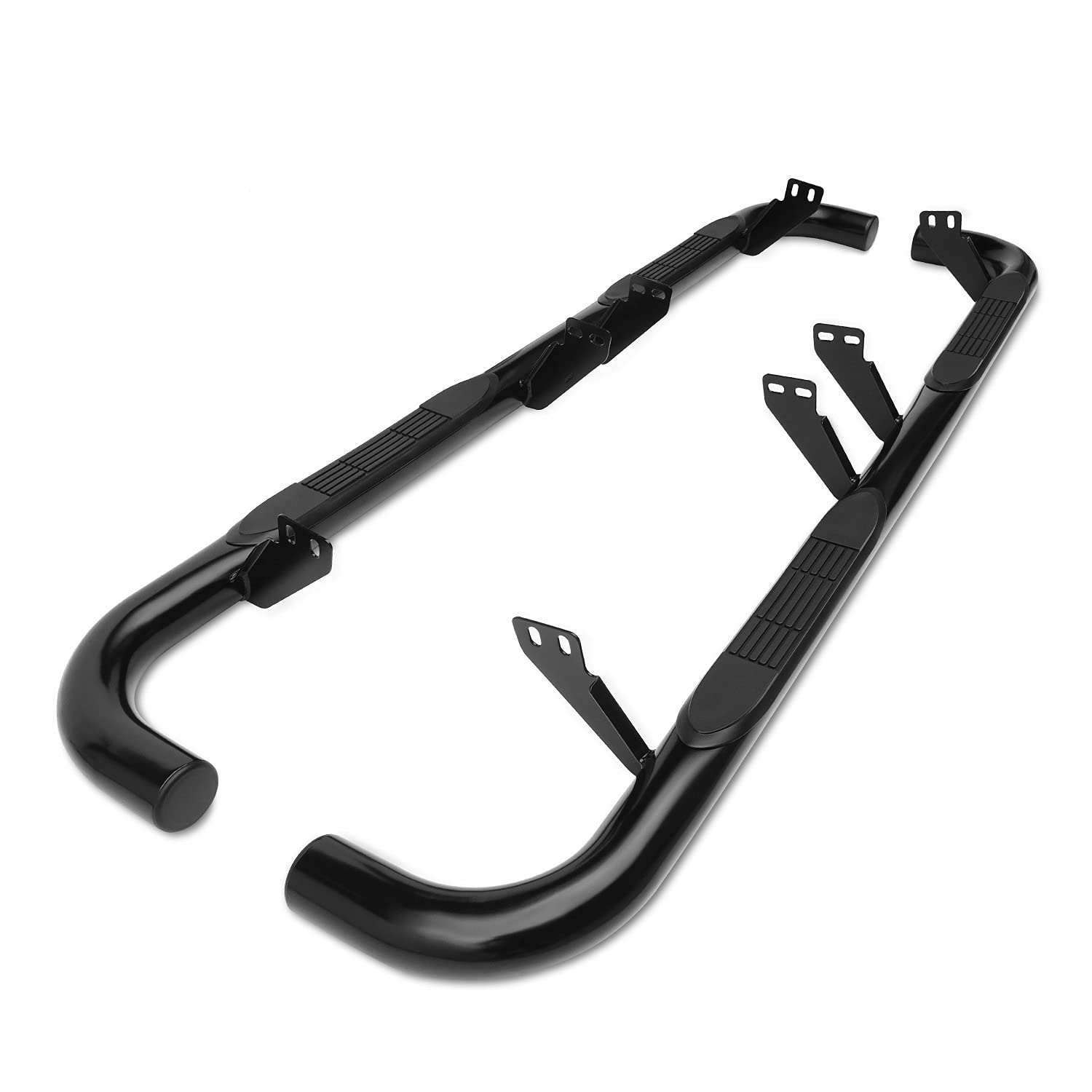 Tac Side Steps Fit 2003-2010 Hummer H2 / H2 Sut (Fit Models With Original Rock Rail) Pickup Truck 3 Inches Black Side Bars Nerf Bars Step Rails Running Boards Off Road Exterior Accessories (2 Pieces)