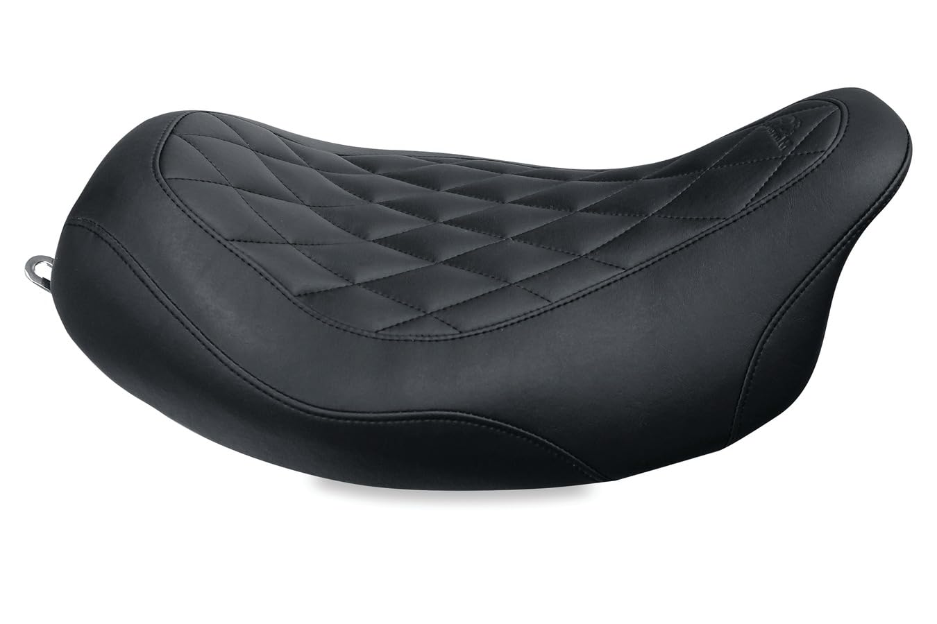 Mustang Motorcycle Seats 76694 Wide Tripper Solo Seat For Harley-Davidson Electra Glide Standard, Road Glide, Road King & Street Glide 2008-'21, Diamond, Black