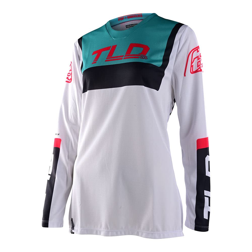 Troy Lee Designs Gp Brazen Jersey - Motocross Dirt Bike Atv Enduro Dual Sport Racing Off Road Long Sleeve Riding Gear - Adult Womens Girls (White, Md)
