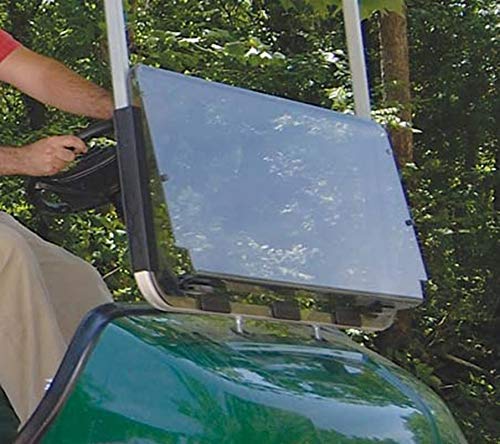 Fat Cat Golf - Fits Yamaha G29 Drive To 2016 Tinted Fold Down Impact Resistant Windshield For Yamaha G29 Drive Golf Cart - Installs And Uninstalls In Minutes!