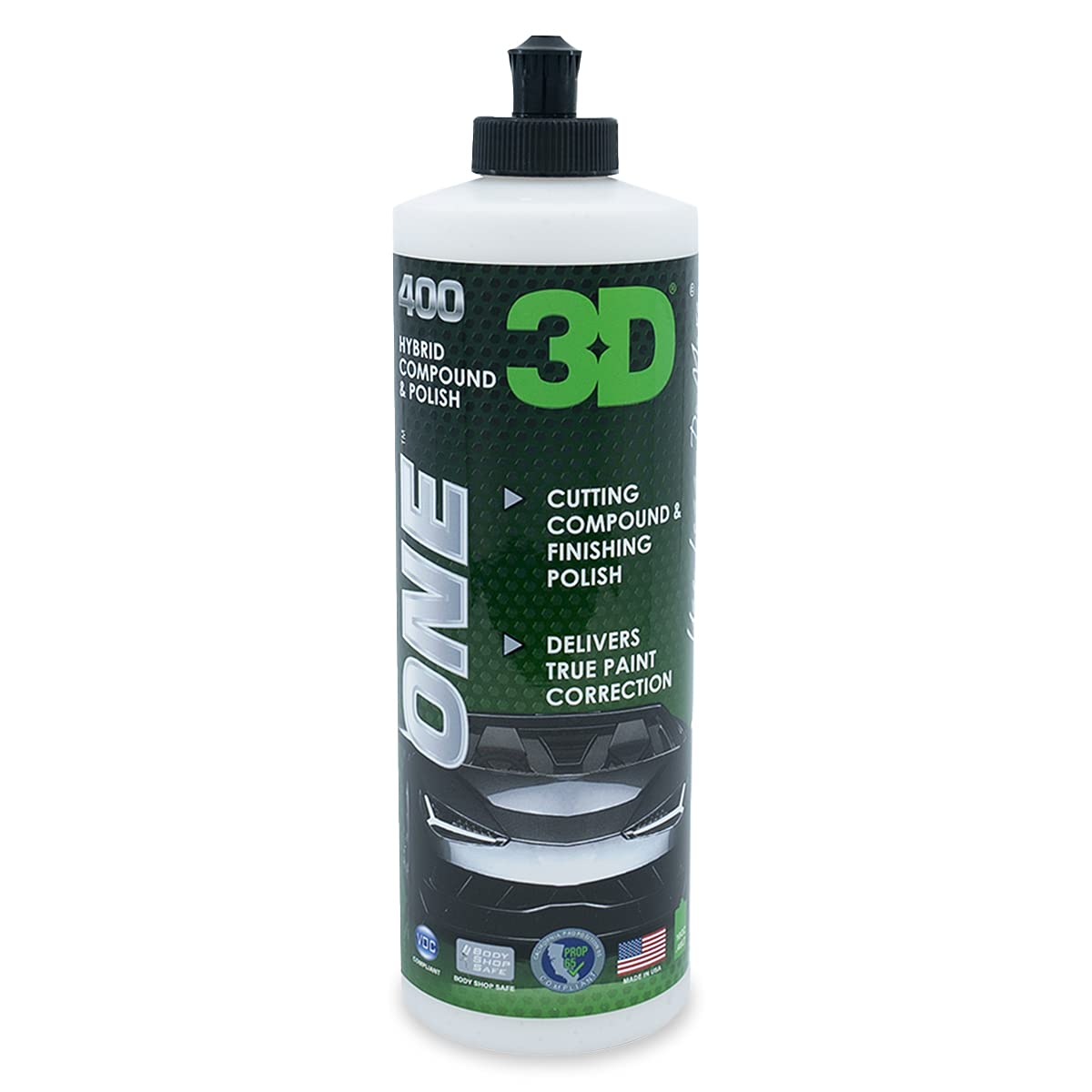 3D One Car Scratch & Swirl Remover - Rubbing Compound & Finishing Polish - Buffing Compound Swirl Remover - True Car Paint Correction 16Oz.