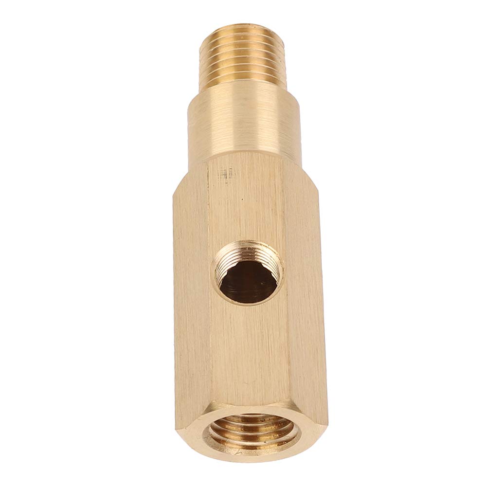 Oil Pressure Gauge Adapter,Brass Oil Pressure Sensor,Oil Pressure Sensor Tee Adapter 1/4 Npt Female 1/4 Npt Male Fit For 360 290 (1/8)