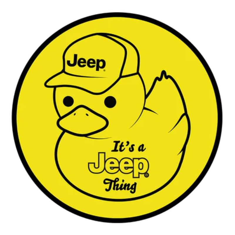 Jeep Duck - It'S A Jeep Thing Logo Premium Screen Printed Vinyl Sticker Round 4' X 4'