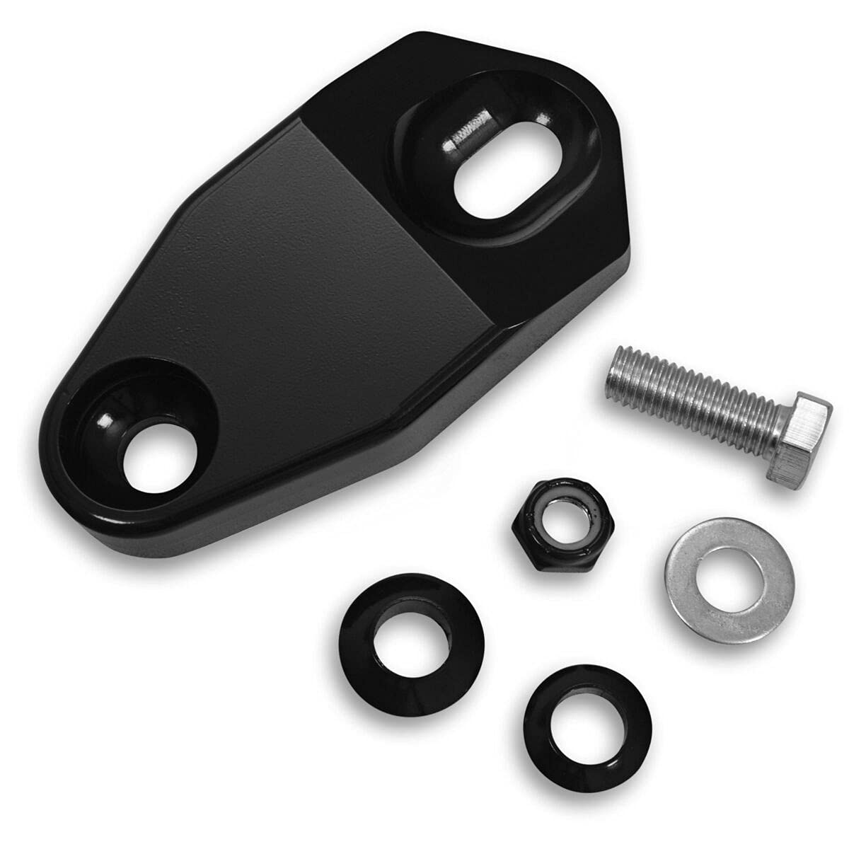 Memphis Shades Headlight Extension Block For 93-05 Harley Fxdl (Top Mount) (Black)