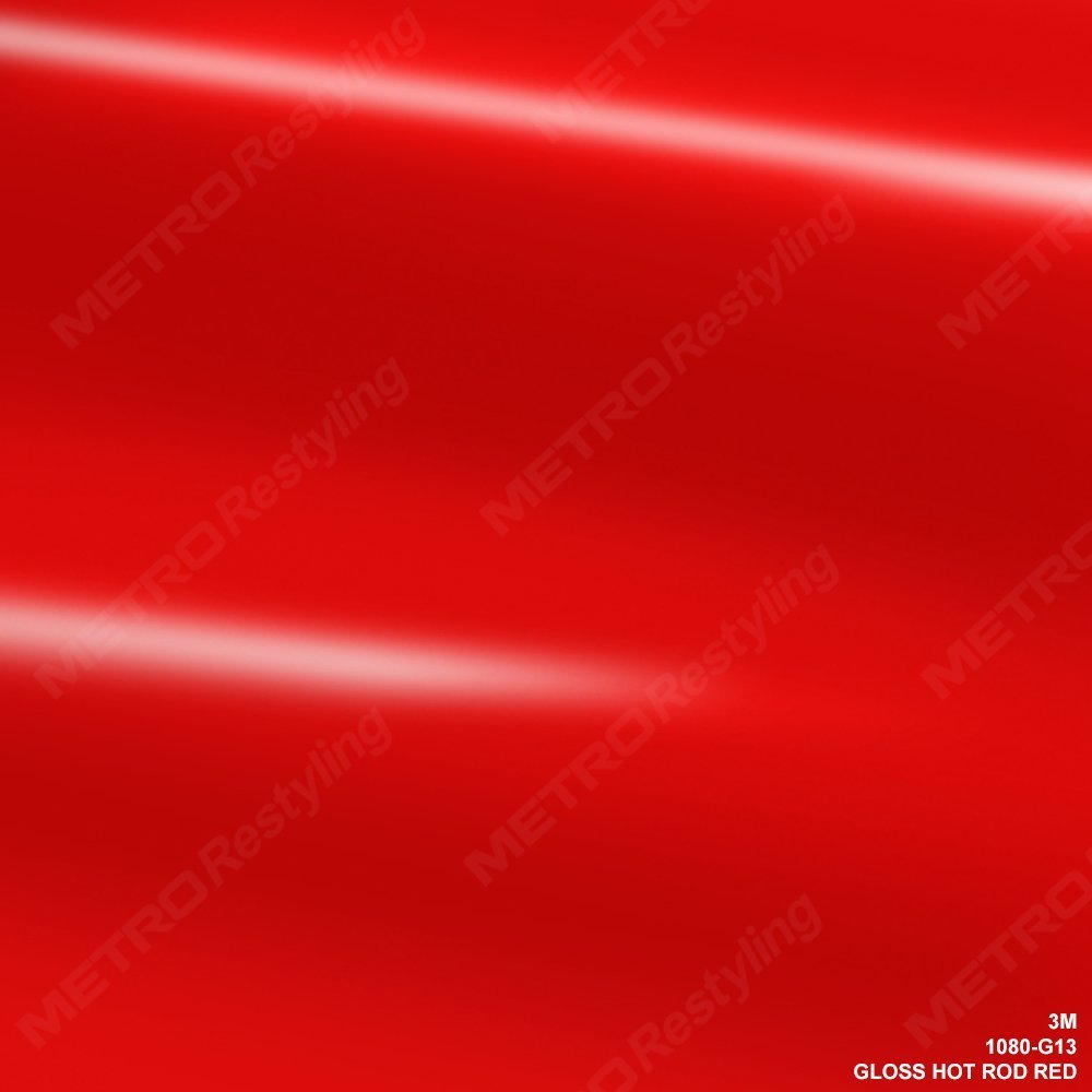 3M 1080 G13 Gloss Hot Rod Red 5Ft X 50Ft (250 Sq/Ft) Car Wrap Vinyl Film