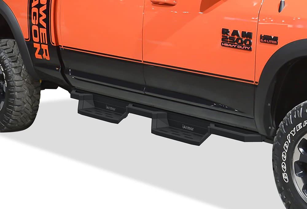 Aps Stainless Steel Pocket Steps Running Boards Side Bars Compatible With Ram 1500 2009-2018 Crew Cab & Ram 2500 3500 2010-2024