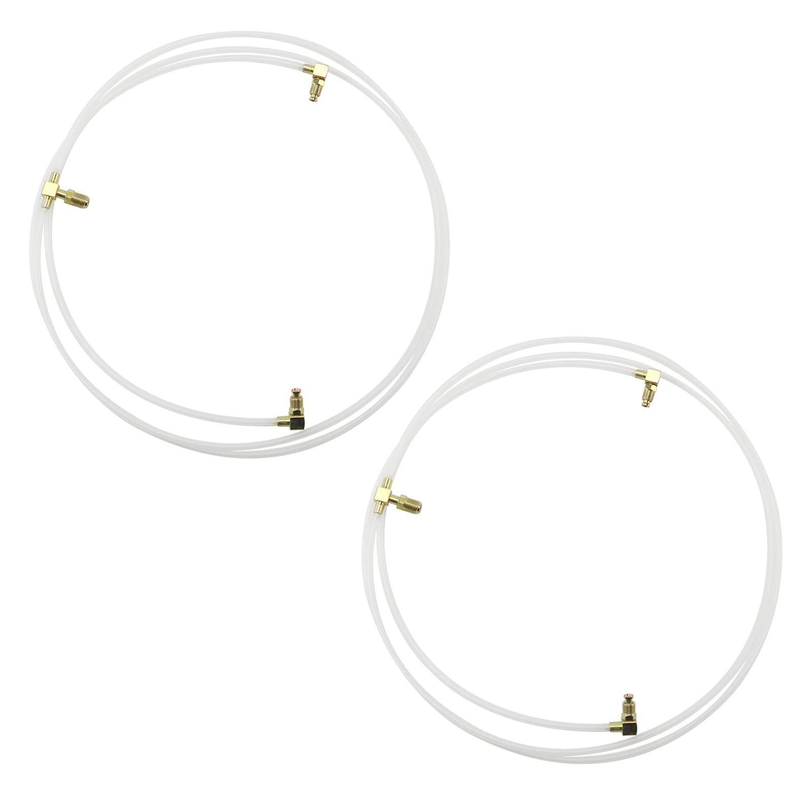 Pair(2) Convertible Power Top Hydraulic Fluid Hose Lines & Fittings Plastic Hoses Compatible With F-Ord Mustang, Mercury Cougar, Ltd, Chevy Chevelle, Oldsmobile Cutlass, Pontiac Gto