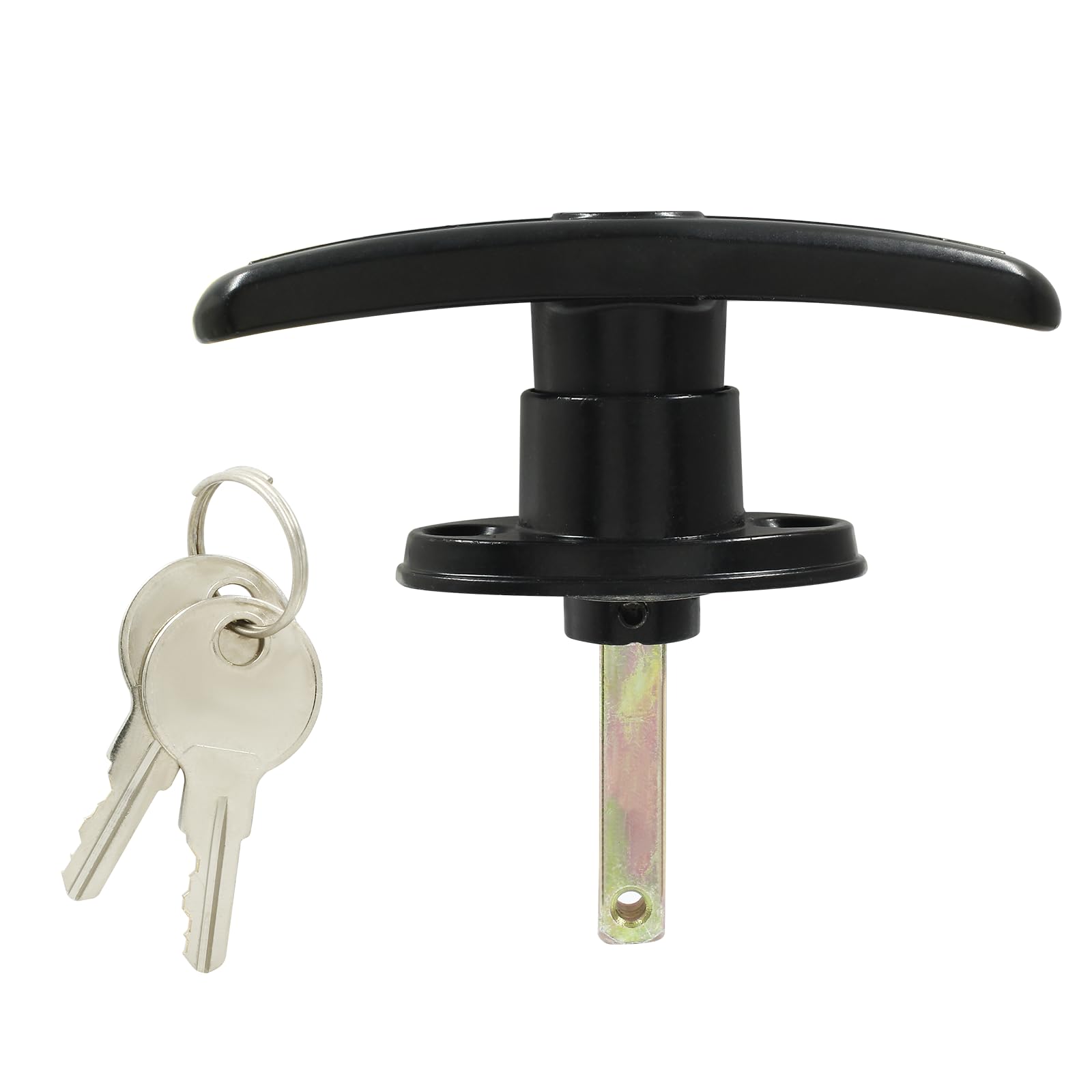 Bokwin 1 Set Camper Shell T-Handles Lock Black Truck Cap Locking With 2 Keys For Most Truck Camper
