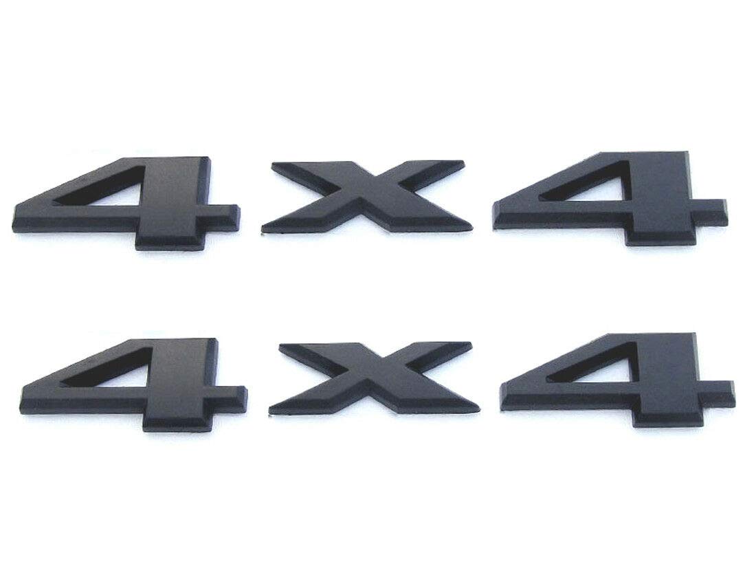 2 Pack 4X4 Emblem Badge Nameplate 3D Car Sticker Decal Compatible For Universal Car (Black)
