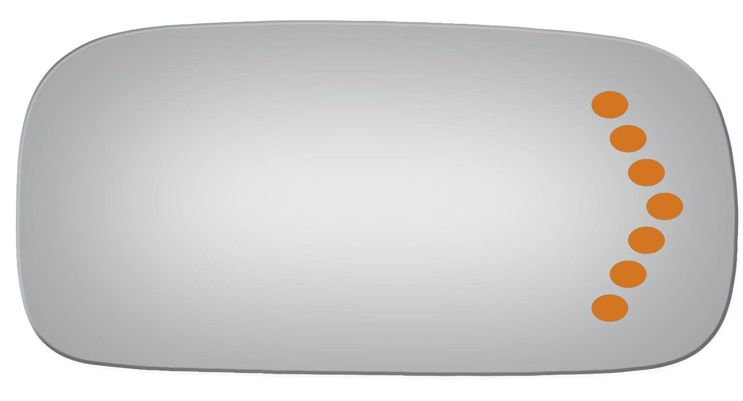 Convex Passenger With Signal Side Mirror Replacement Glass For 2006-2008 Cadillac Dts