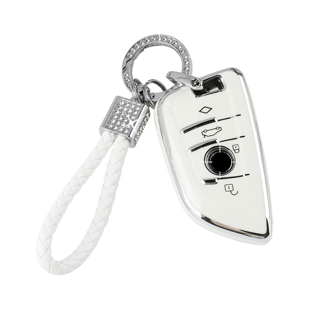Pifoog Key Fob Cover For Bmw Soft Tpu 4 Buttons Keys Case Shell Accessories Bling Car Keychain For Bmw X1 X2 X3 X4 X5 X6 X7 3 4 5 6 7 8 Series M3 M4 M5 M8 Girly Women