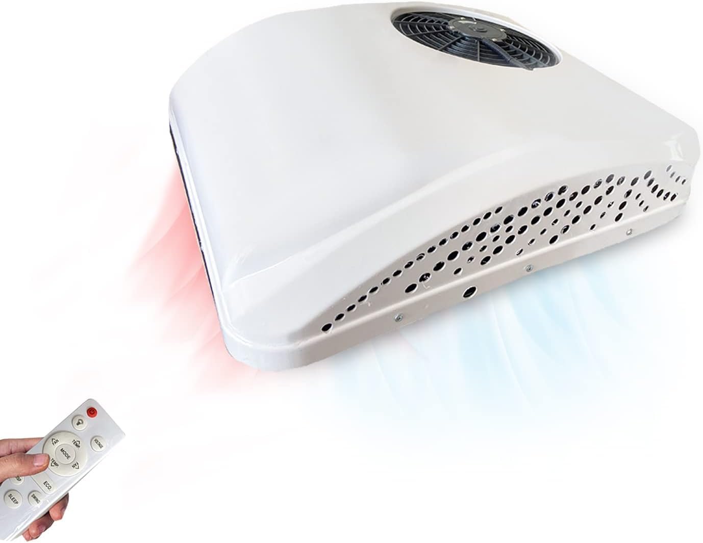 Aspligo Dc 12V Air Conditioner Electric Parking Rooftop Rv Air Conditioner Heat And Cool A/C Unit 10000Btu Fit Truck Motorhome Trailer, Scroll Compressor (12V Heating & Cooling)