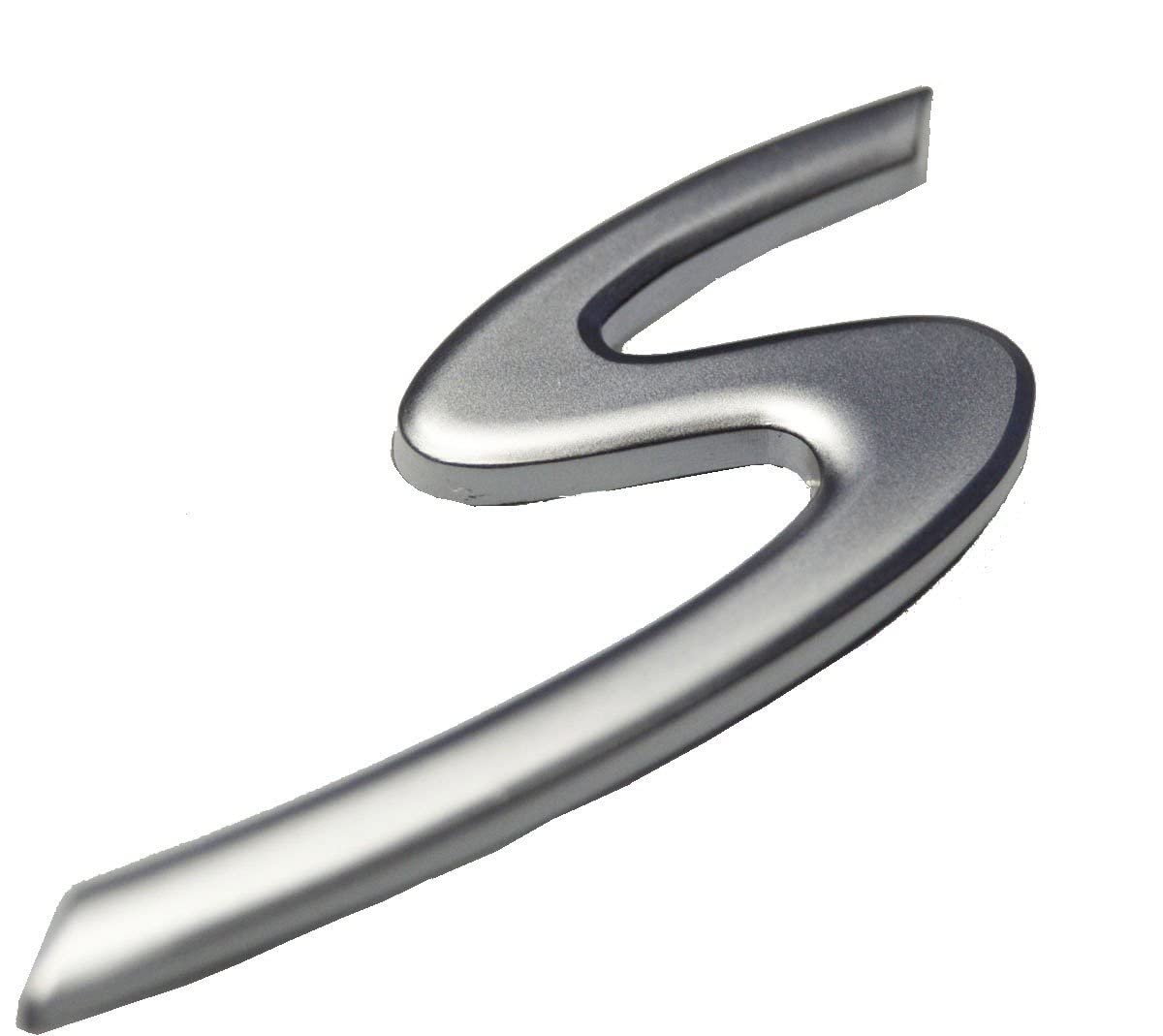 Zorratin Small Satin Silver S S Letter Rear Trunk Boot Lid Hatch Tailgate Emblem Badge For Porsche 911 Carrera 991 718 992 Panamera Boxster Macan Cayenne Turbo 2011-2025