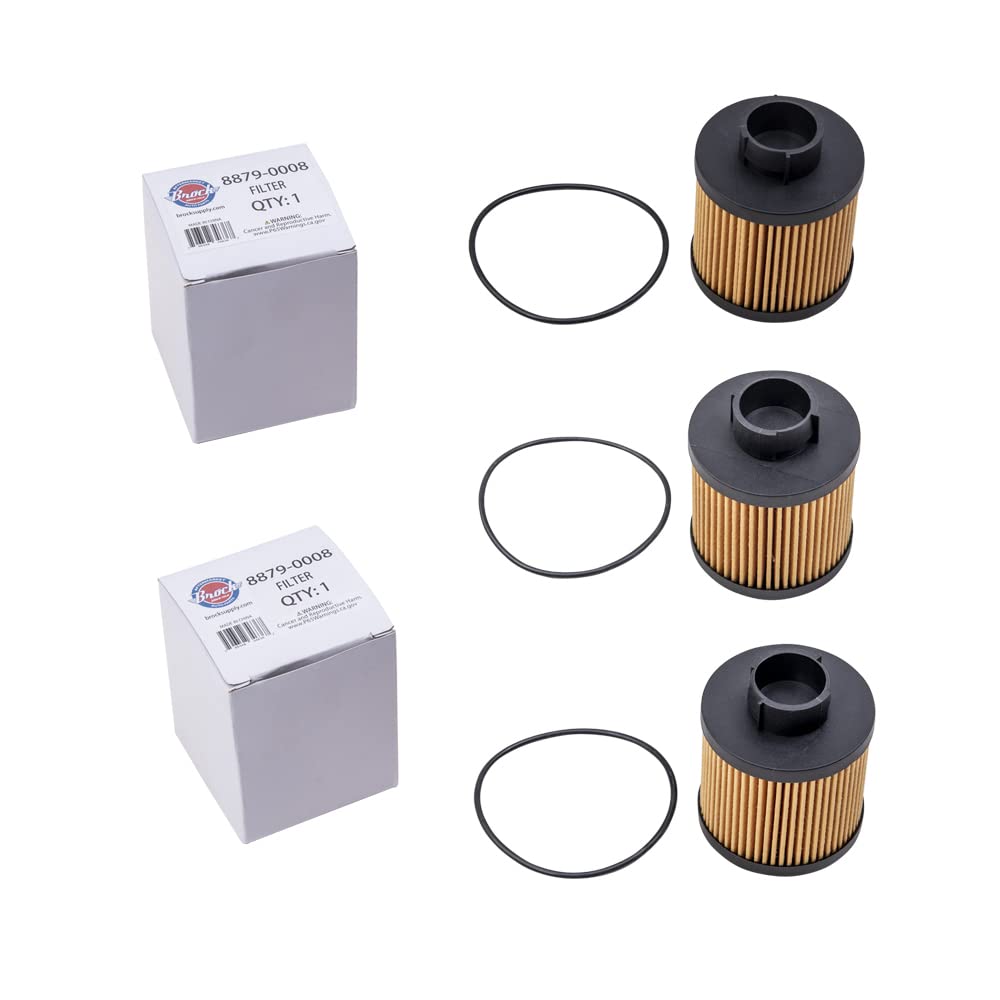 Brock Replacement 3 Piece Set Oil Filters Compatible With 2004-2008 Gallardo Spyder Coupe Superleggera Se Base Nera 07L115561C