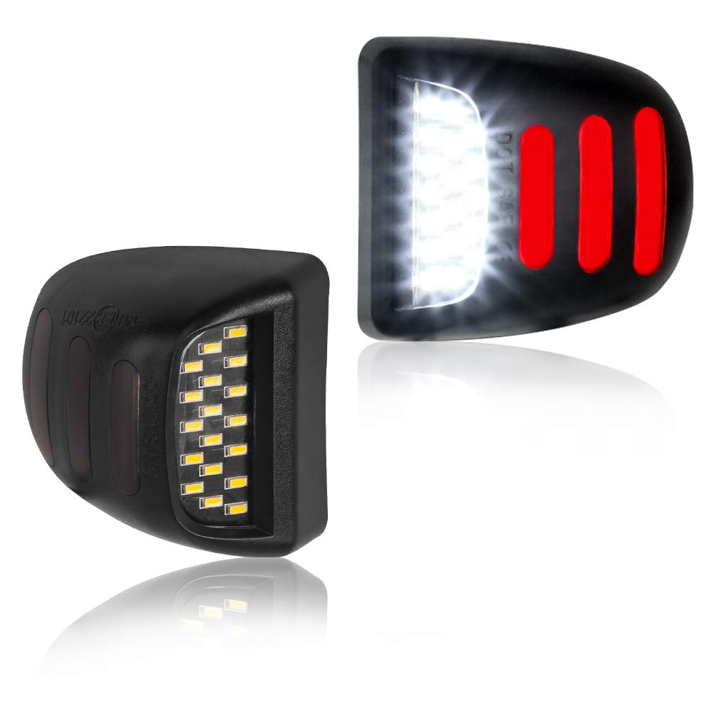 Maxhawk Red Oled Neon Tube Led License Plate Light Lamp Assembly Replacement For Chevy Silverado Tahoe Suburban Gmc Sierra 1500 2500 3500 Yukon Xl Cadillac Escalade