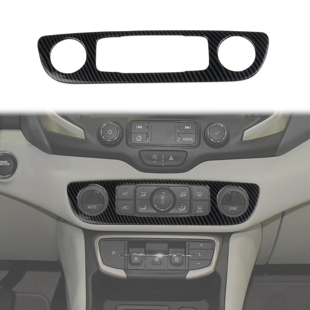 Korlot Carbon Fiber Center Console Air Conditioner Panel Ac Cover Trim For Gmc Terrain 2018-2024