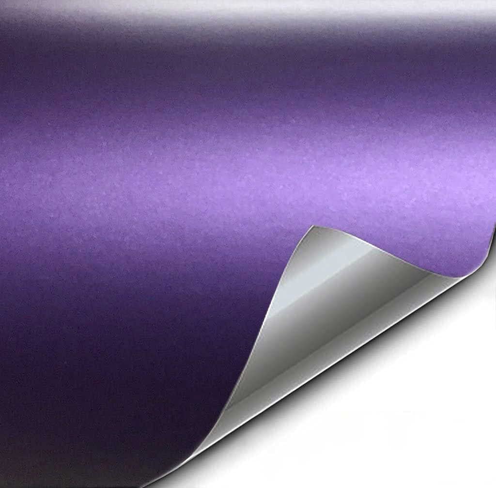 Vvivid+ Premium Vinyl Wrap Film (3Ft X 5Ft, Matte Metallic Purple)