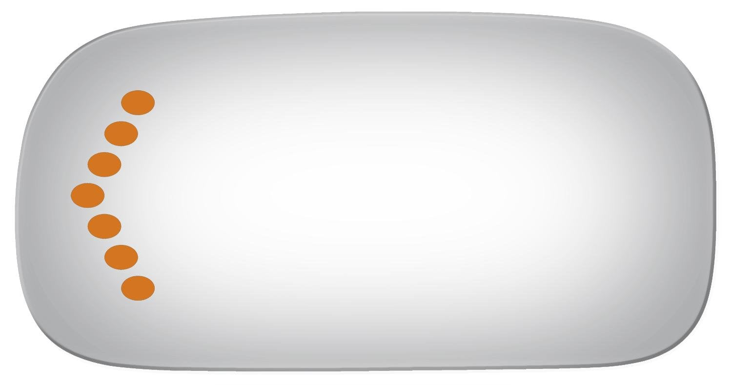 Flat Driver With Signal Side Mirror Replacement Glass For 2003-2005 Cadillac Deville
