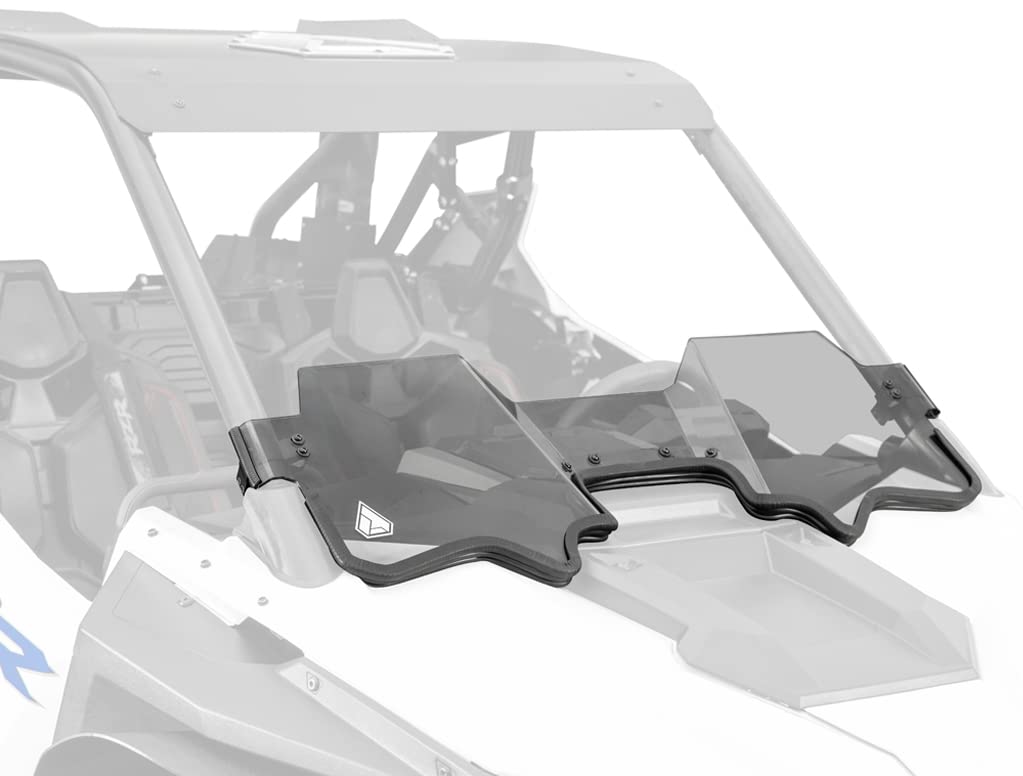 Superatv Assault Industries Scratch Resistant Half Windshield For 2020-2024 Polaris Rzr Pro Xp, Pro Xp 4, Made Of 1/4' Polycarbonate, Usa Made, Lightly Tinted, Xr Optic Hard Coating, Made For Battle