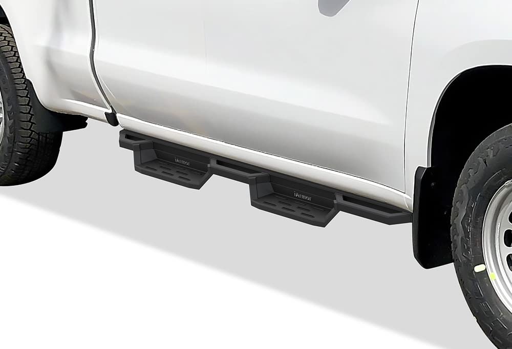 Aps Stainless Steel Pocket Steps Running Boards Compatible With Silverado Sierra 1500 2019-2024 Extended Cab & 2500 3500 2020-2024 (Exclude 19 1500 Ld)(Silverado 1500 Ltd Sierra 1500 Ld 2022)