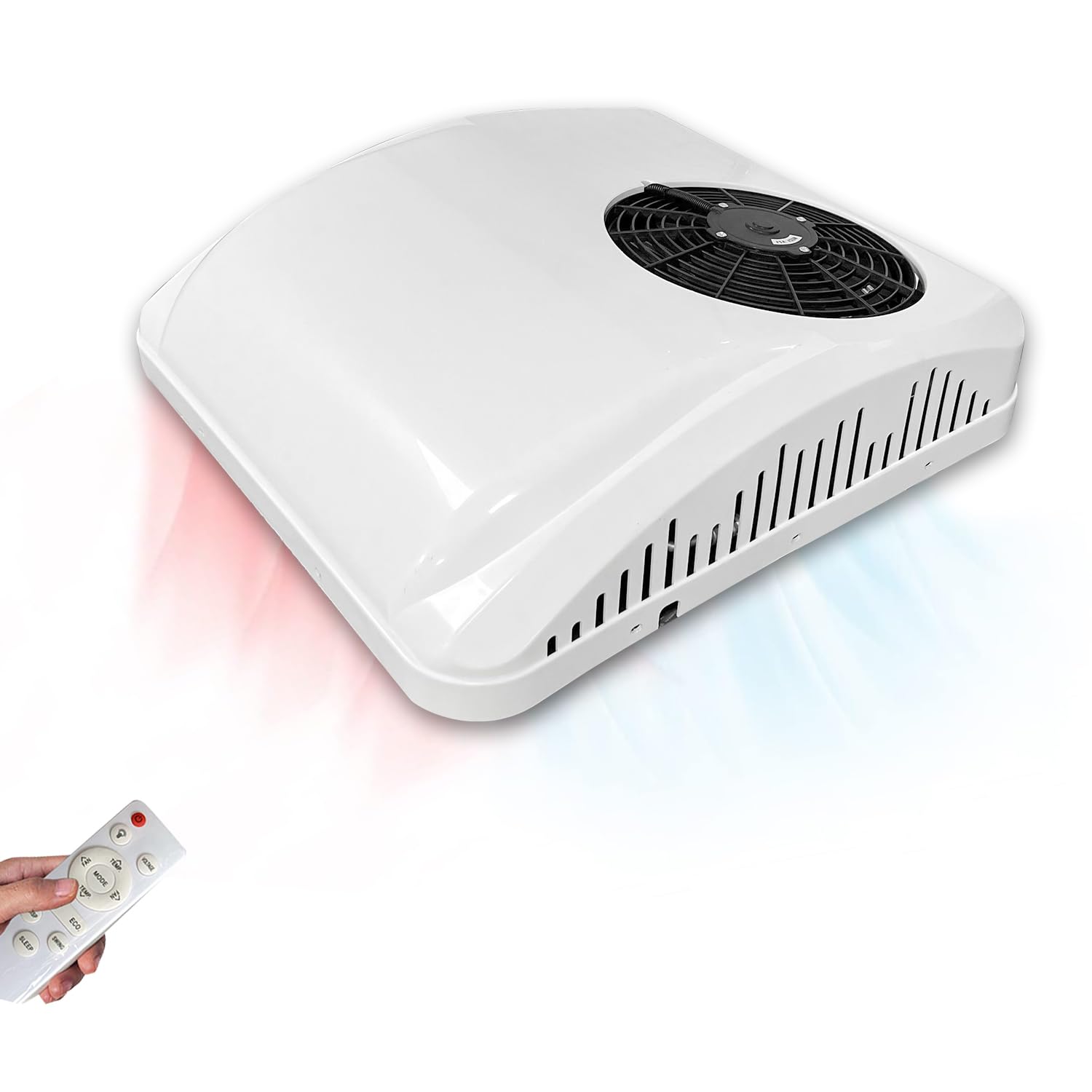 Gouku 12V Camper Rv Air Conditioner Heat And Cool Rooftop Ac Unit Rv Eectric Ac Fit Motorhome Trailer, Eac002.18.12.Hc, White