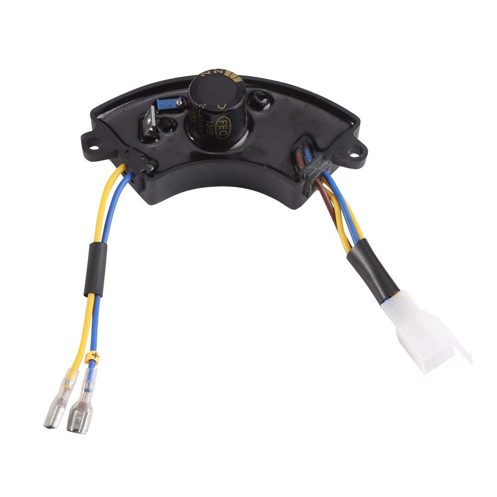 Arc-Shaped 250V 220?f Avr Automatic Voltage Regulator Replacement For 2Kw-3Kw 168F Gasoline Electric Generator Black