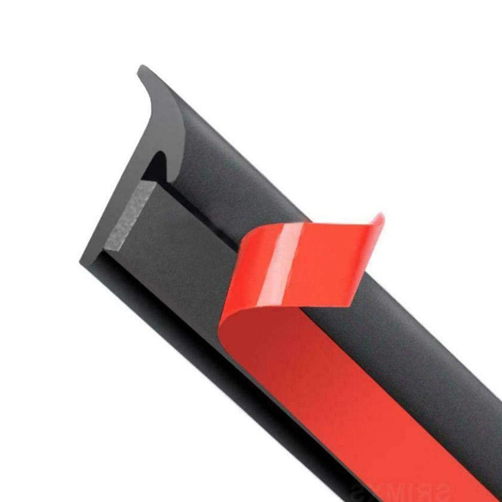 Miytsya 1 Pc Automotive Windshield Rubber Seal, 5M/16.5Ft Car Black Windshield Edge Moulding Sealing Strip Soundproof T-Type Rubber Edge Protector Trim (8X10Mm)