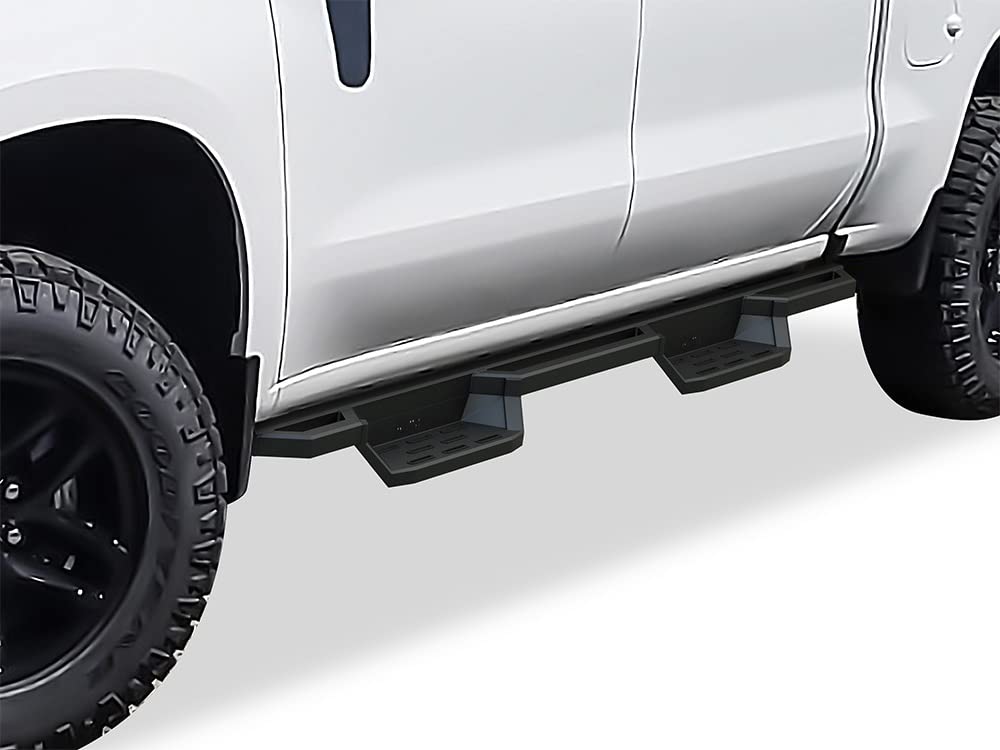 Aps Stainless Steel Pocket Steps Running Boards Compatible With Chevy Silverado Gmc Sierra 1500 2019-2024 Crew Cab & 2500 Hd 3500 Hd 2020-2024 (Silverado 1500 Ltd Sierra 1500 Ld 2022)