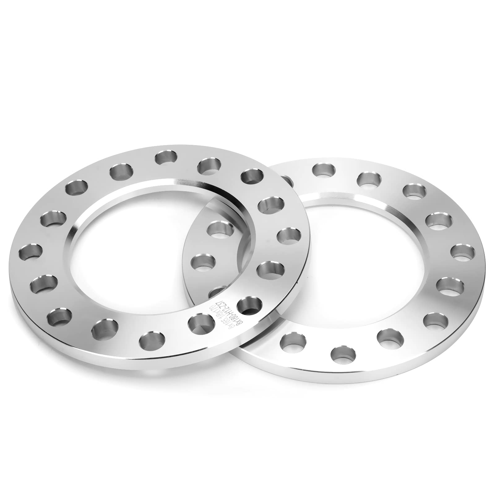 Ksp 8 Lug Universal Wheel Spacers 12Mm, 1/2In 8X6.5 8X165.1 8X170 8X180 Lug Spacer For Ford F350 250 Ram 2500 3500 Express Silverado Suburban Sierra 2500 3500Hd Dually Wheel, 2Pcs Cnc Machined Spacer