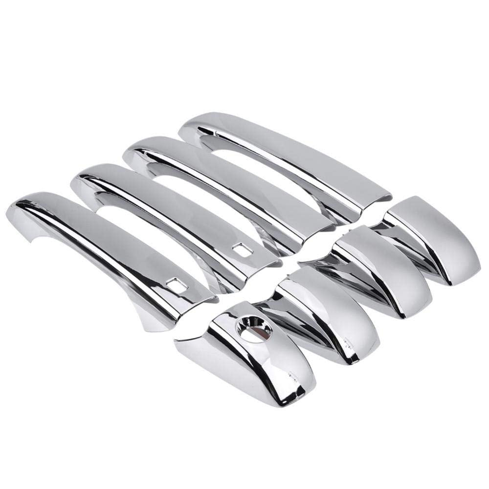 4Pcs Door Handle Cover, Chrome 4 Door Outside Handle Covers For Jeep Grand Cherokee (Wk2) 2010-2017