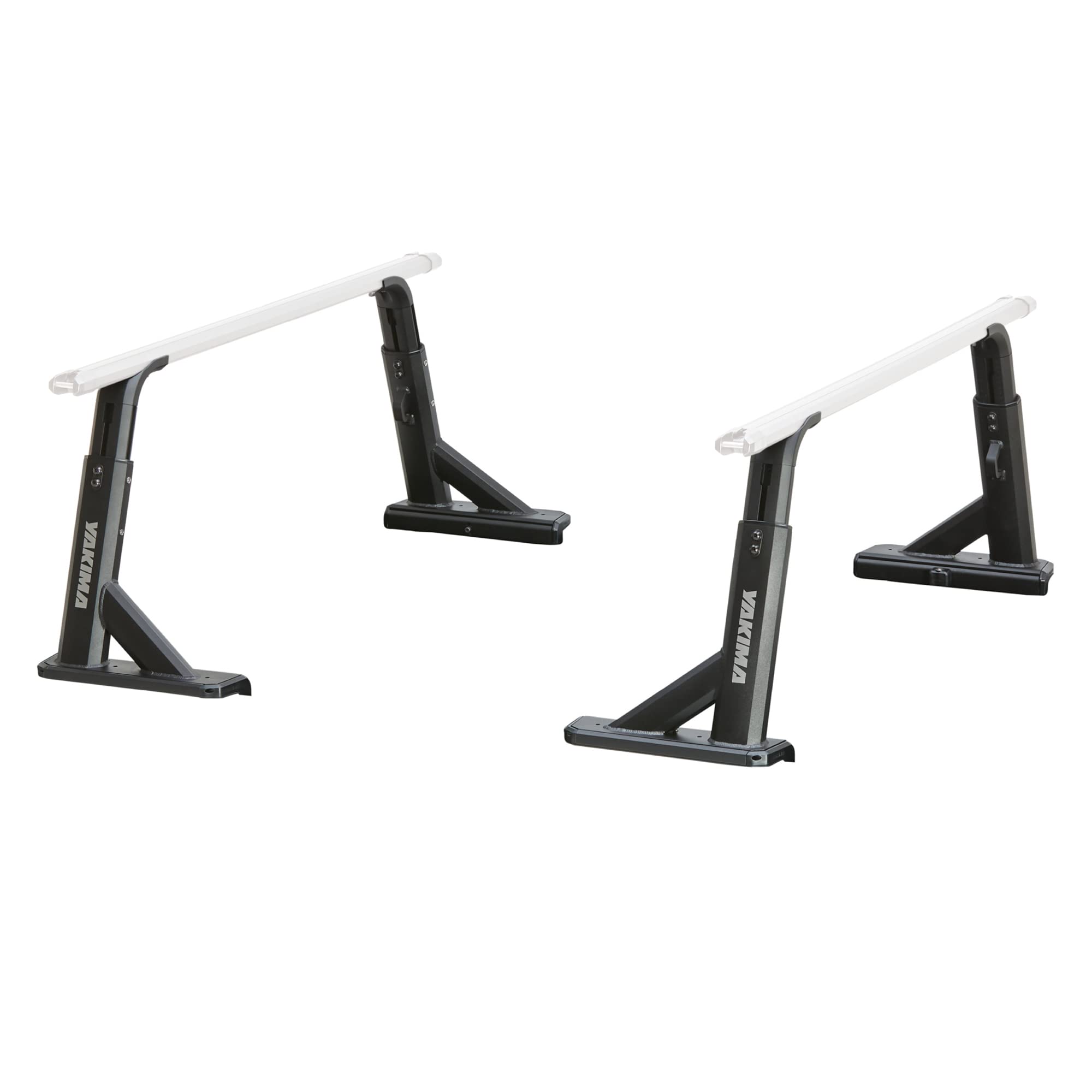 Yakima Overhaul Hd Heavy Duty Aluminum Construction Adjustable Height Truck Bed Rack With Tie Down Points And T Slot Attachments, Black