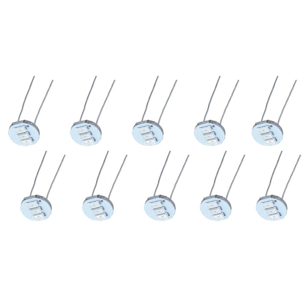 Cciyu 10 Pack White 4.7Mm-12V Car Mini Bulbs Lamps Indicator Cluster Speedometer Backlight Lighting Replacement Fit For Gm Gmc
