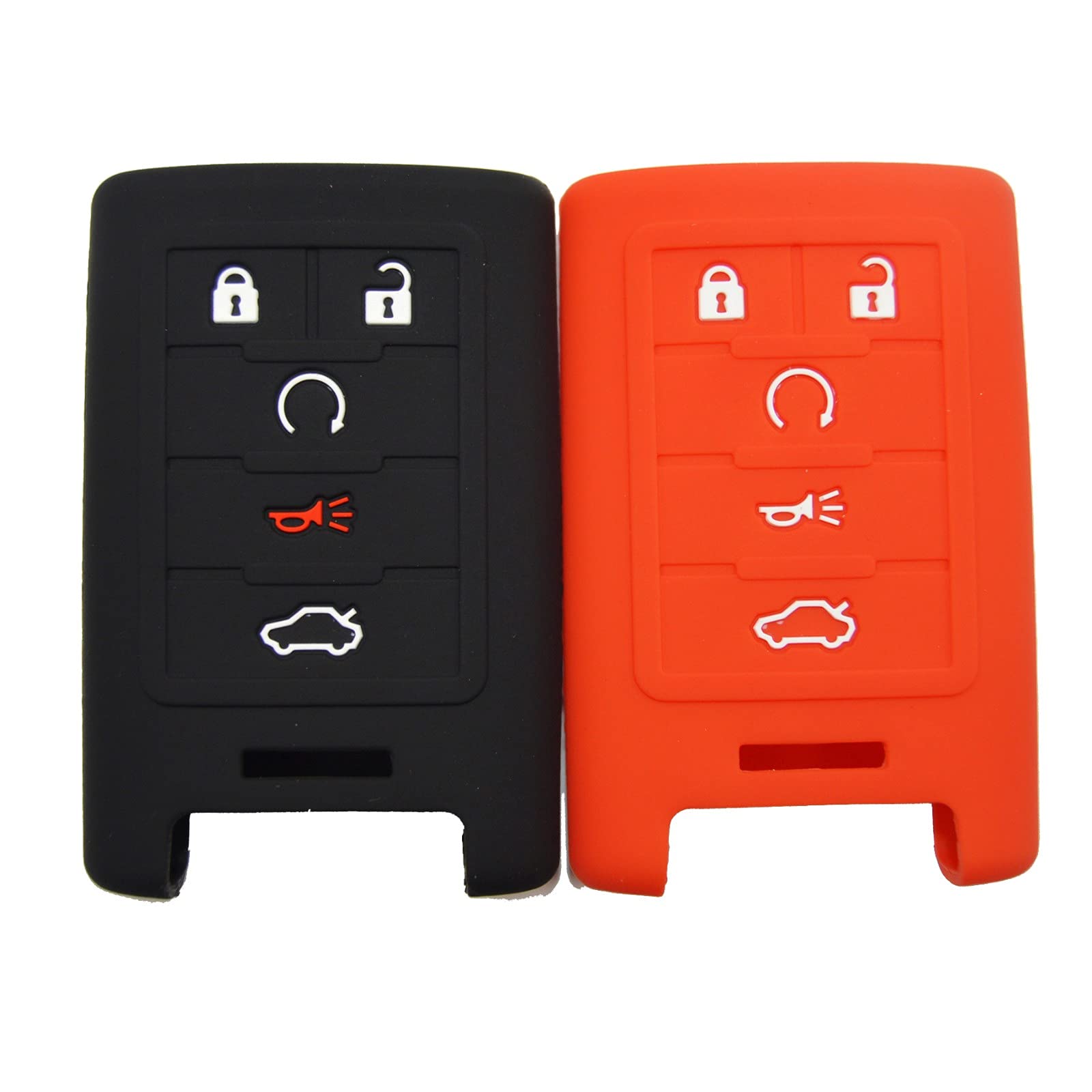 Silicone Smart Key Fob Cover Compatible With Corvette C7 Cadillac Cts Ats Srx Sts Dts