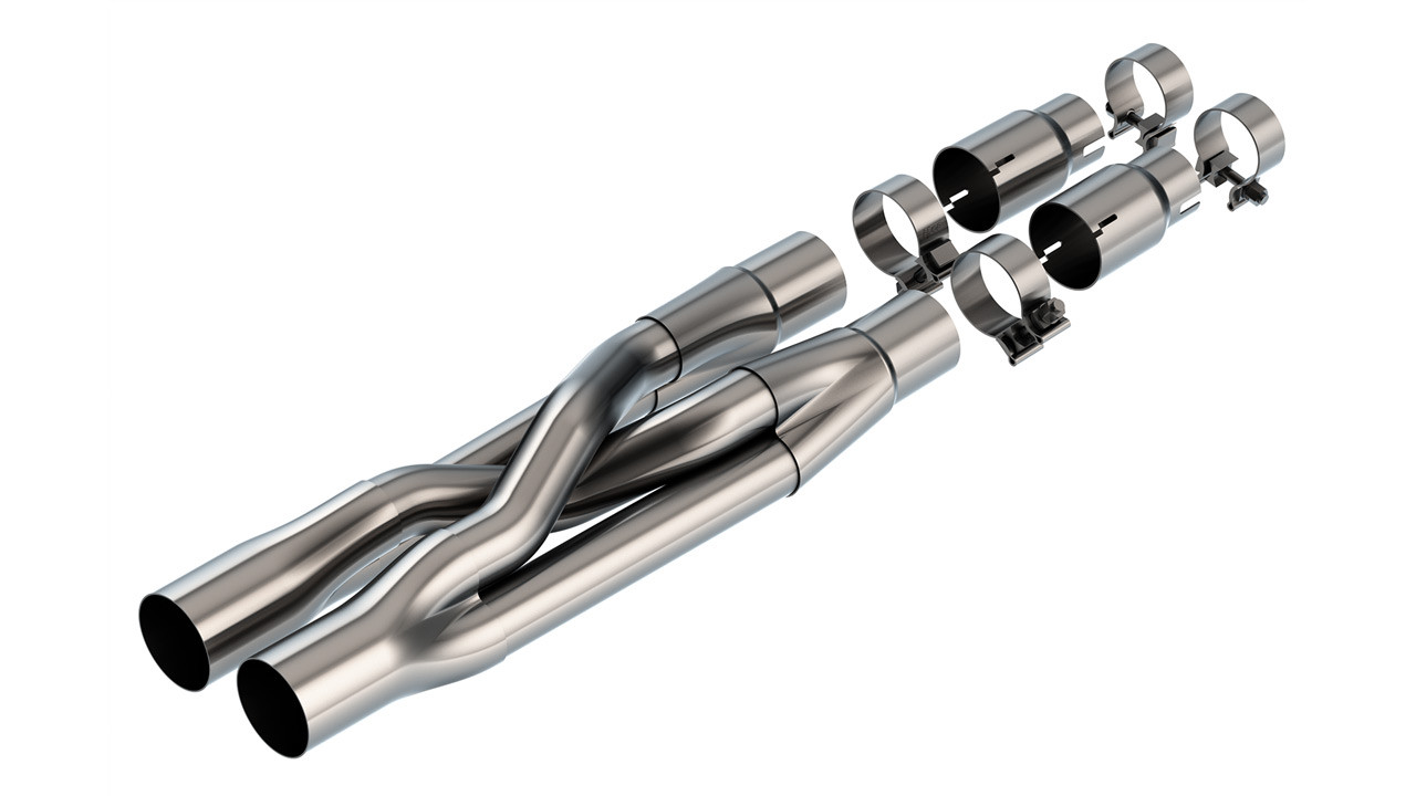 Borla 2.5" SwitchFire Resonator Delete X-Pipe :: 2018-2023 Ford Mustang GT & Mach 1 w/ Borla Cat-Back Exhaust