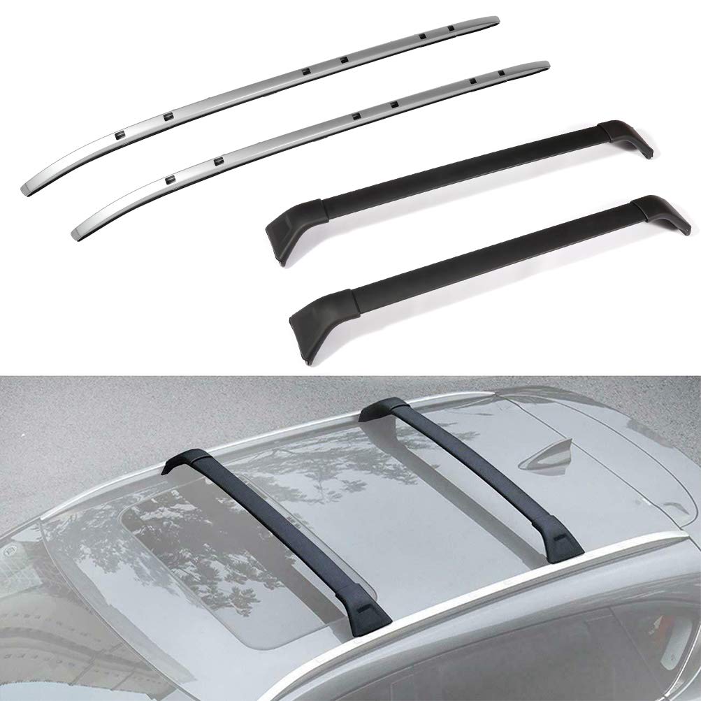 Ocpty Roof Rack Crossbars+Side Rails Fit For Mazda Cx-5 2017 2018 2019 Cargo Bars For Cargo Carrier Bag Luggage Kayak Canoe Bike Snowboard Skiboard