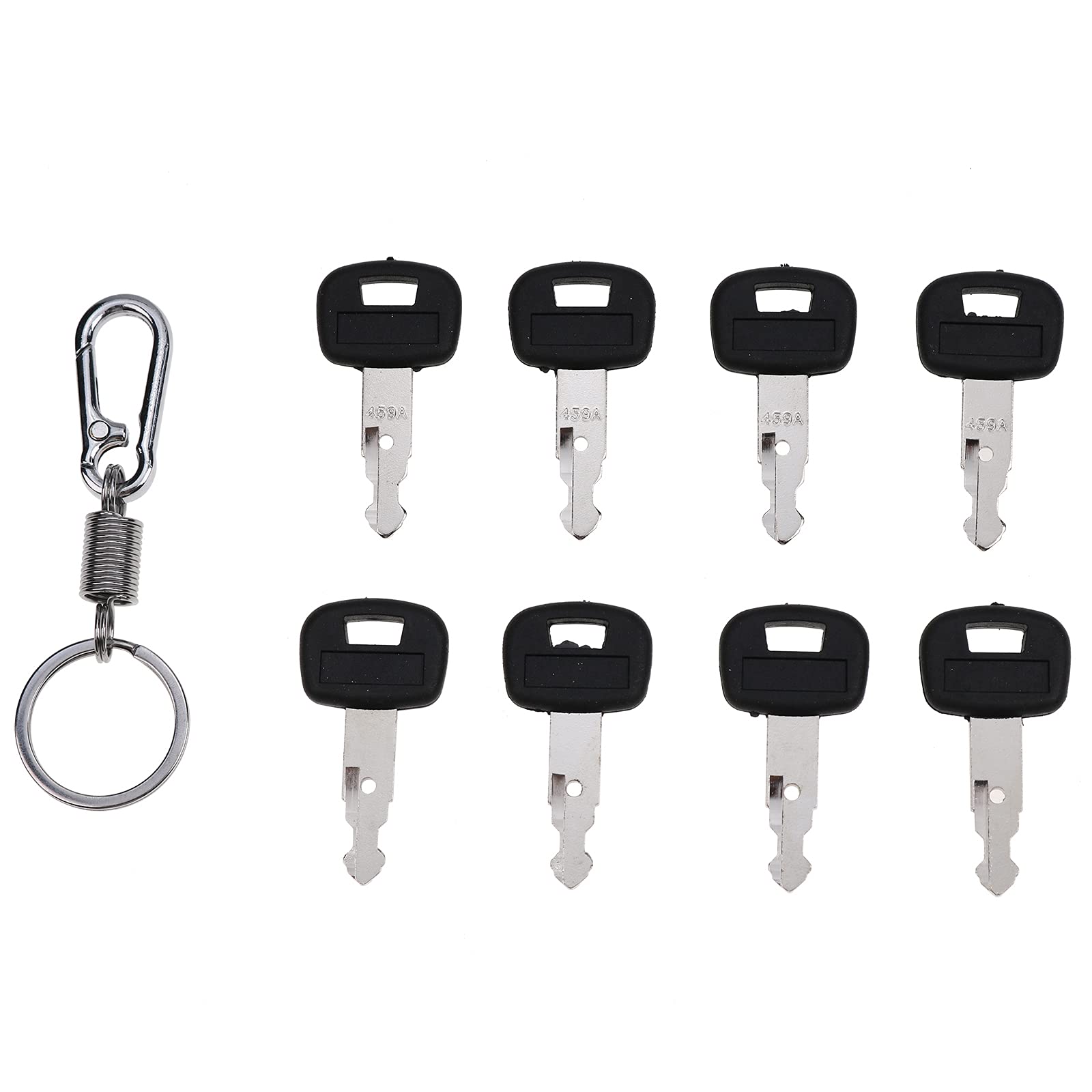 Ztuoauma 8X Ignition Keys With Key Chain #459A Rc411-53933 Rc461-53930 For Kubota Mini Excavator Backhoe Skid Steer Track Loader U15 U17 U25S U35 L39 L45 L47 L48 Svl75 Svl90 Kx121-3 Kx161-3 Kx41-3