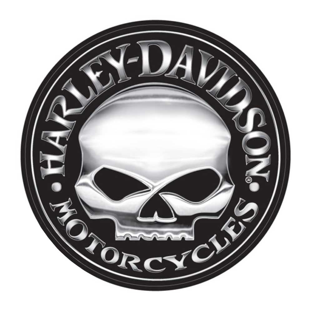 Harley-Davidson Decal, Silver Willie G Skull Logo, X-Large 29 Inch Cg4331