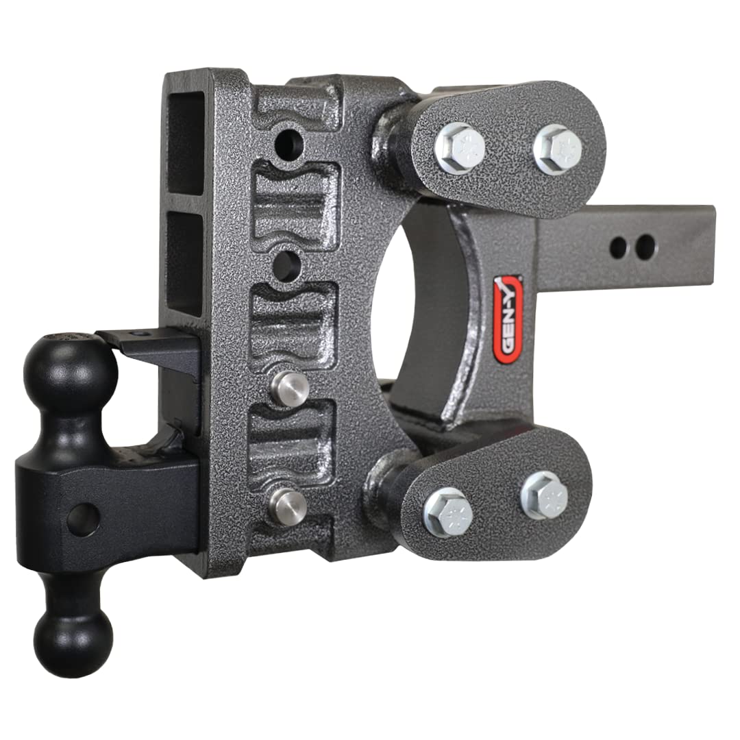Gen-Y Gh-2124 The Boss Torsion-Flex Adjustable 6' Drop Hitch With Gh-0161 Dual-Ball, Gh-0162 Pintle Lock For 2.5' Receiver - 32,000 Lb Towing Capacity - 3,500 Lb Tongue Weight