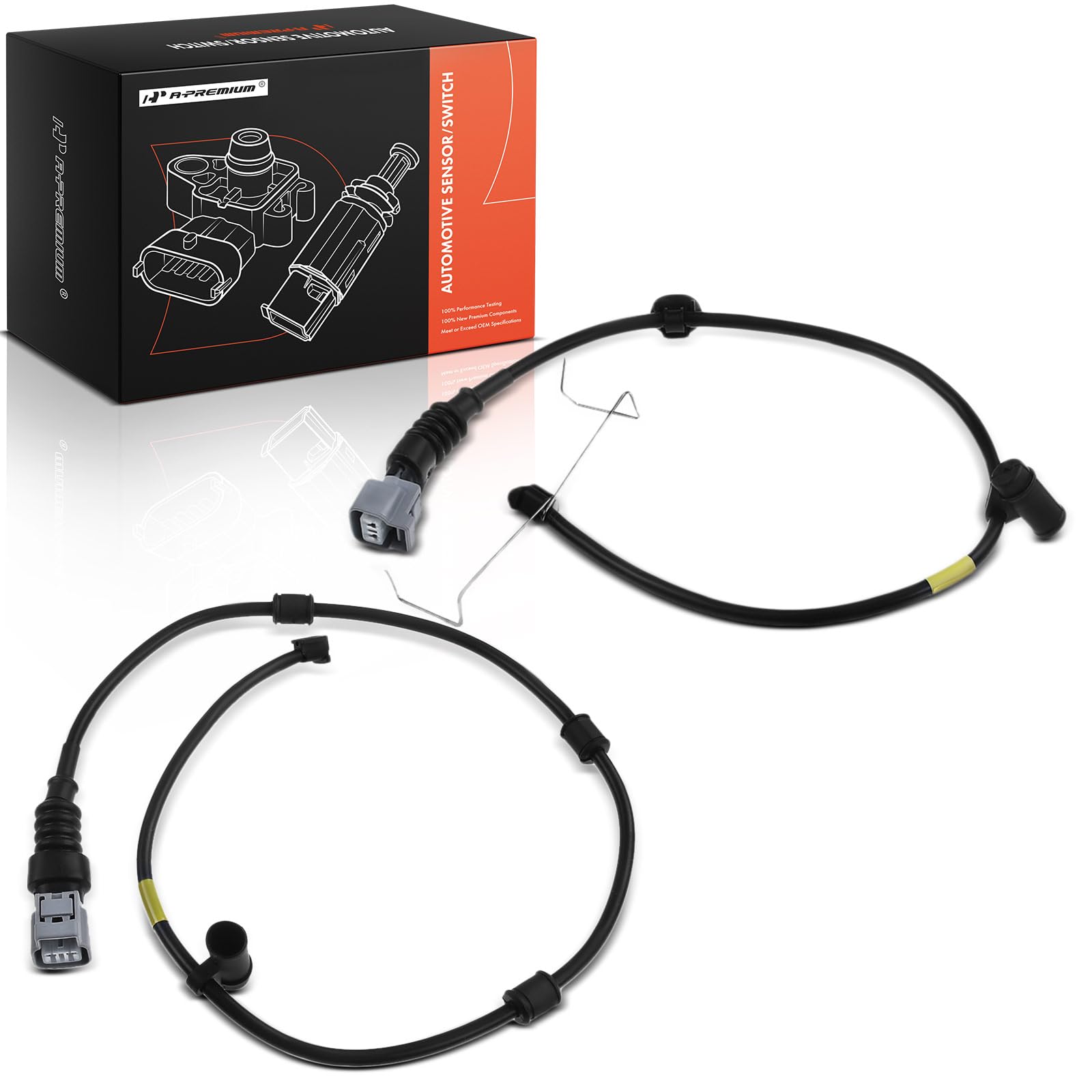 A-Premium Front And Rear Disc Brake Pad Wear Sensors Compatible With Lexus Ls460 2007-2017, Ls600H 2008-2016, V8 4.6L, V8 5.0L, 2-Pc Set