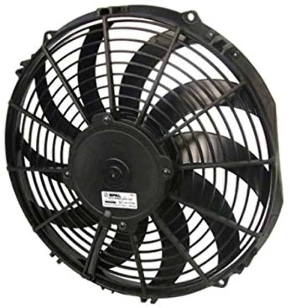 Spal 30101522 Puller Fan (12' Medium Profile ; Curved Blade; For Use W/ 25Amp Fuse At 13V), 1 Pack