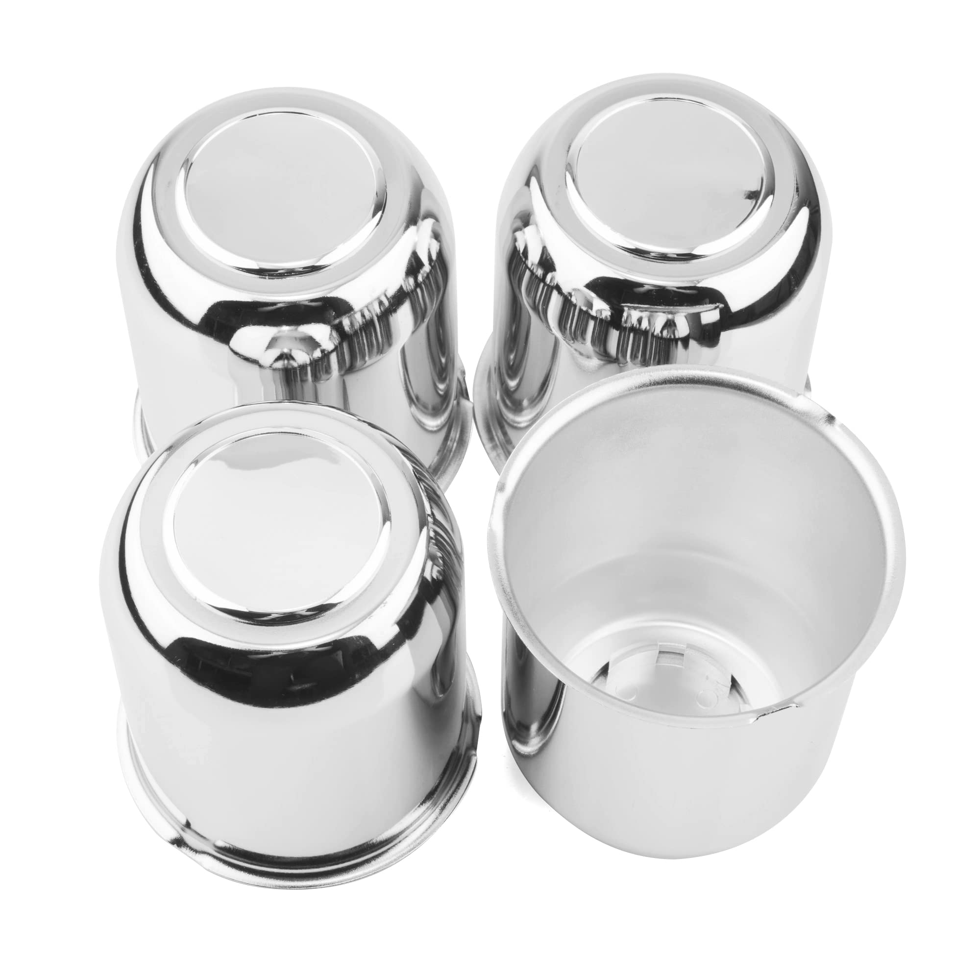 Gtownworks 4Pcs 3.74Inch Trailer Wheel Center Caps Fit 3.74' Center Bore Truck Trailer Rv Suv Wheels Rims, Carbon Steel Silver Hub Covers