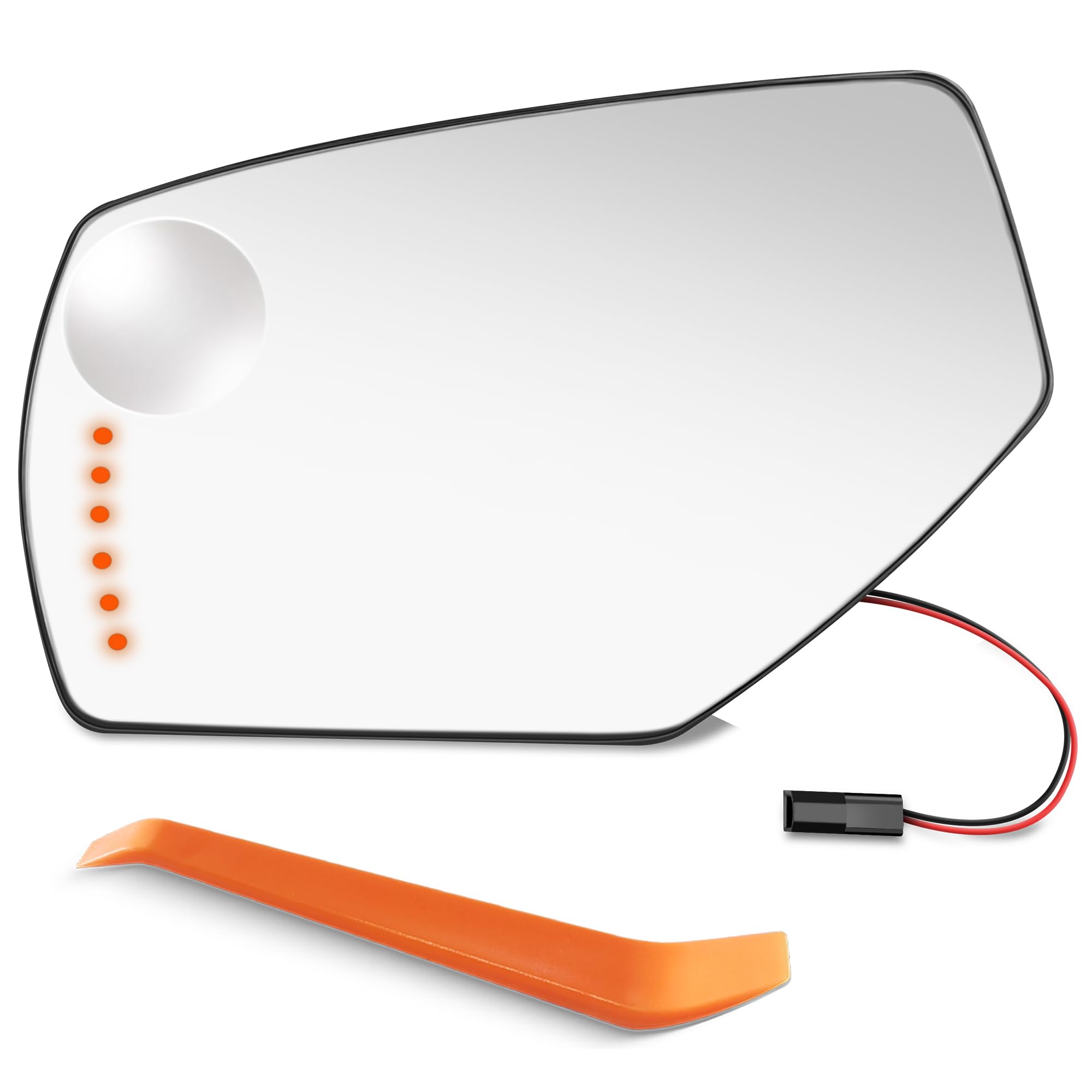 Snemeey Driver Side Mirror Replacement For 2014-2017 Chevy Silverado 1500 2500Hd 3500Hd, 2015 2016 2017 Gmc Sierra 1500 2500 Hd 3500 Hd - Mirror Glass With Turn Signal And Spotter Glass, Gm1324146