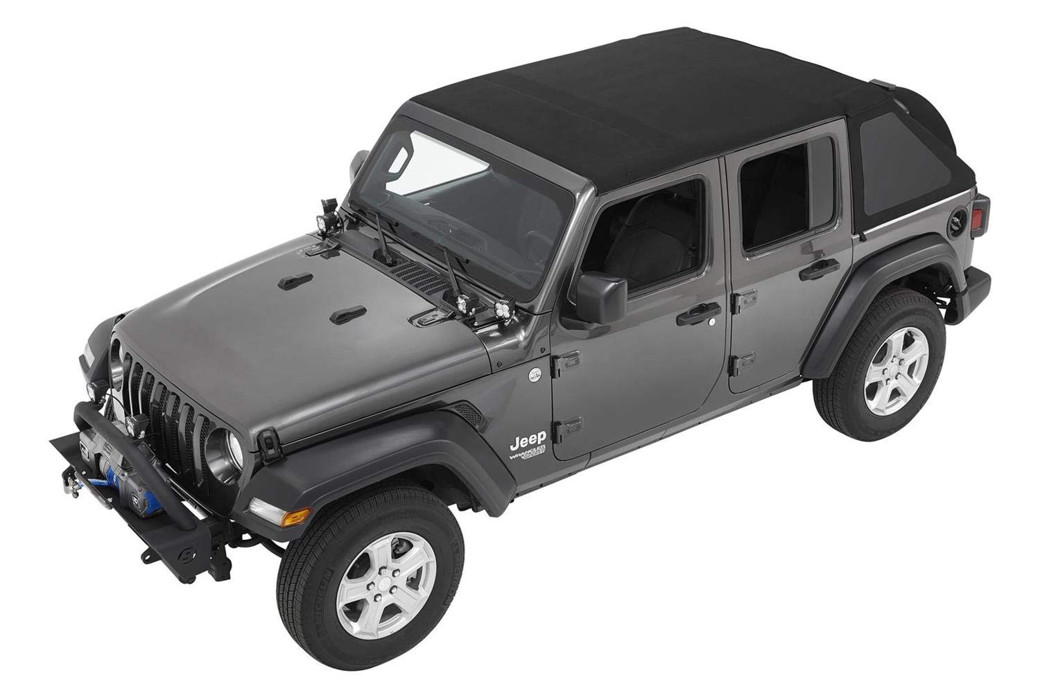 Bestop 5686317 Black Twill All-New Trektop Soft Top 4-Door For The Jeep Wrangler Jl
