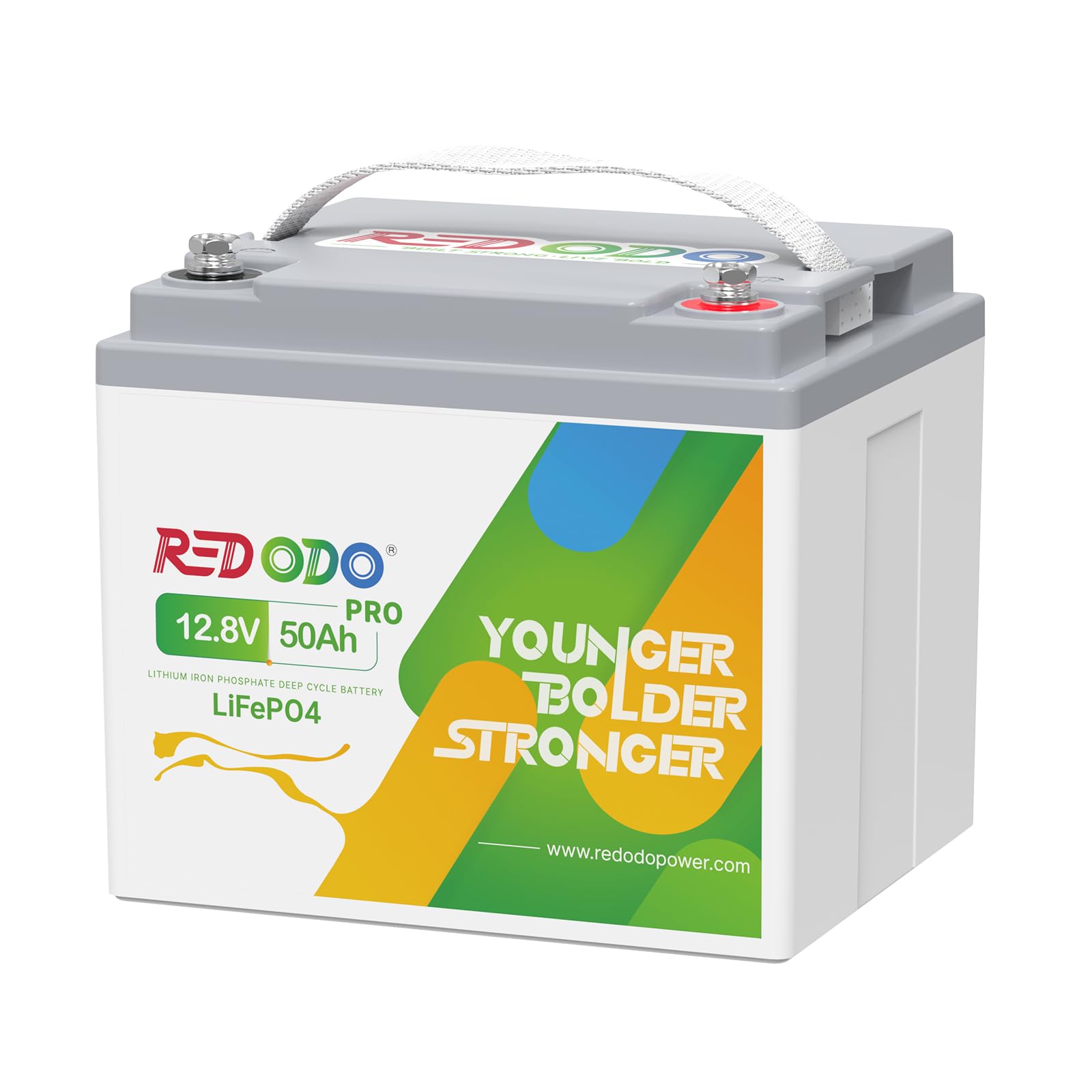 Redodo 12.8V 50Ah Lithium Portable Lifepo4 Battery, Built-In 50A Bms, 4000-8000 Cycles & 10-Year Lifetime, Perfect For Rv, Camper, Security Devices, Etc