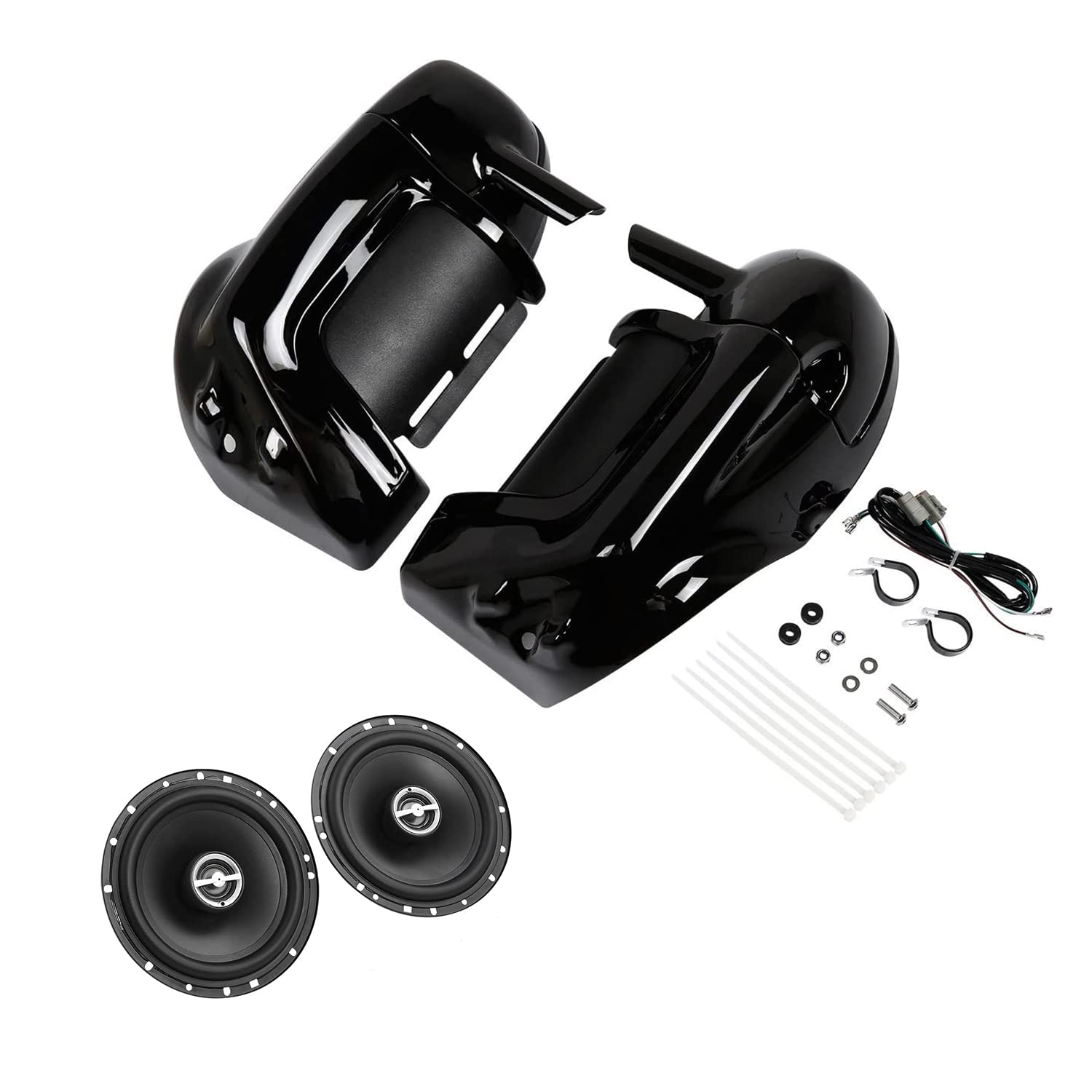 Slmoto Lower Vented Fairing W/Speakers Kit Fit For Harley Touring Road King Street Glide Electra Glide Ultra-Classic Road Glide Flt Flht Flhtcu Flhrc 1983-2013