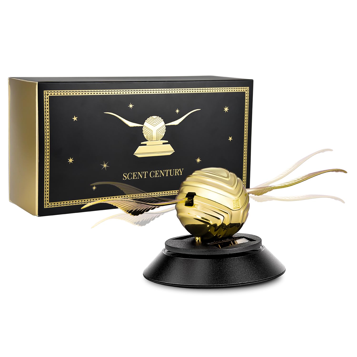 Kwak'S Solar Car Air Fresheners,Solar Car Air Freshener With Swinging Wings For Car Interior Autorotation Decoration Accessories(Gold)