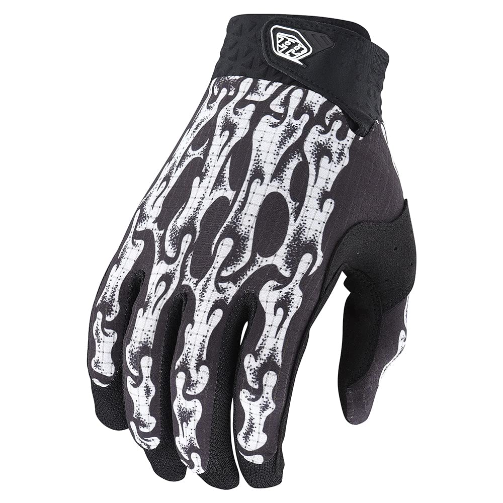 Troy Lee Designs X Oakley Vision Air Glove For Mountain Bike/Bmx/Motorcycle/Dirtbike, Breathable, Silicon Grips Air Glove; Slime Hands Black/White Xl